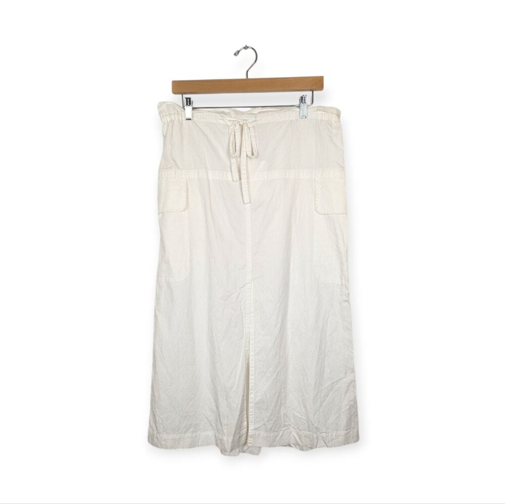 NWT A.L.C White Cecilia Hi-Waist Linen Blend Ruffled Tie-Waist Midi Skirt Size 6